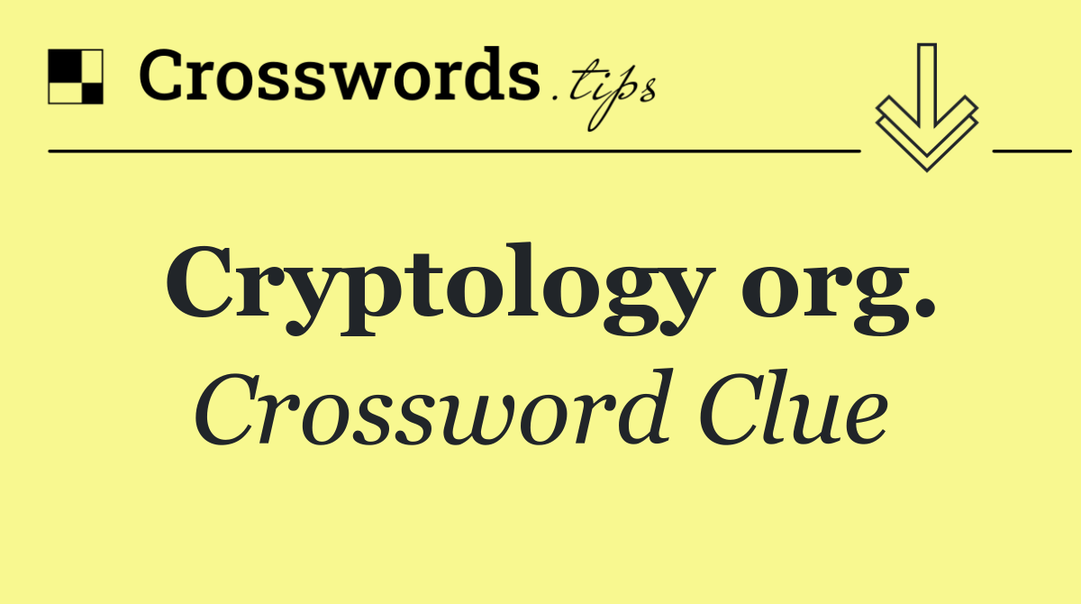 Cryptology org.