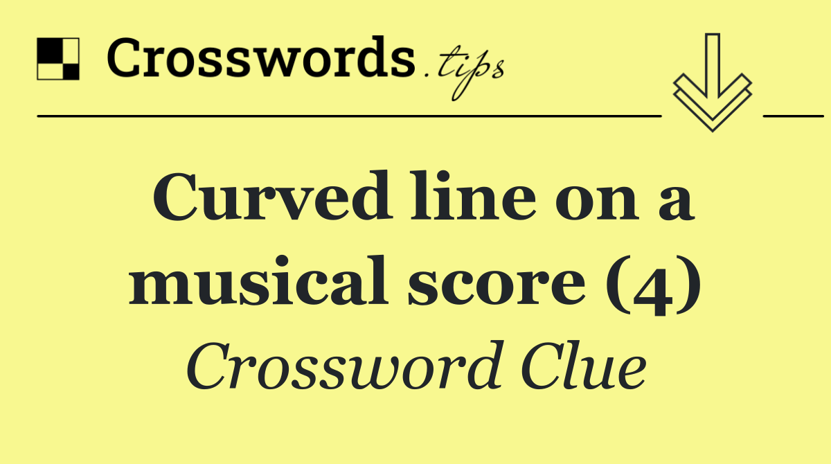 Curved line on a musical score (4)