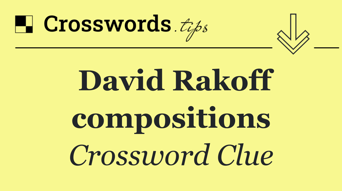 David Rakoff compositions