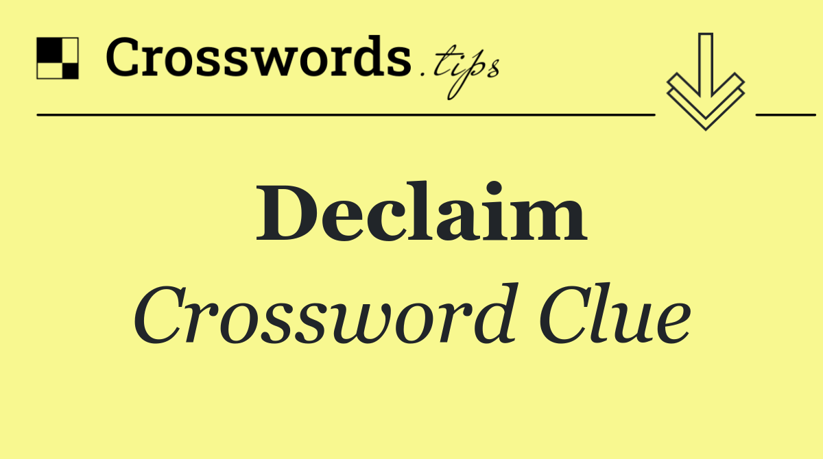 Declaim