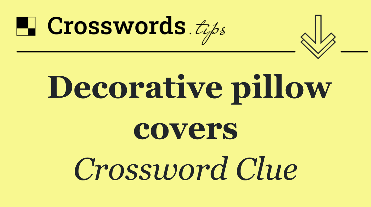 Decorative pillow covers