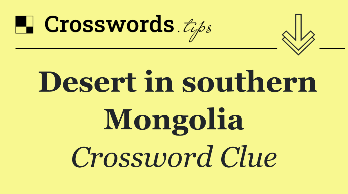 Desert in southern Mongolia