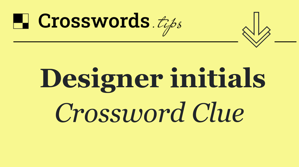 Designer initials