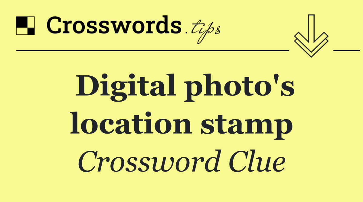 Digital photo's location stamp
