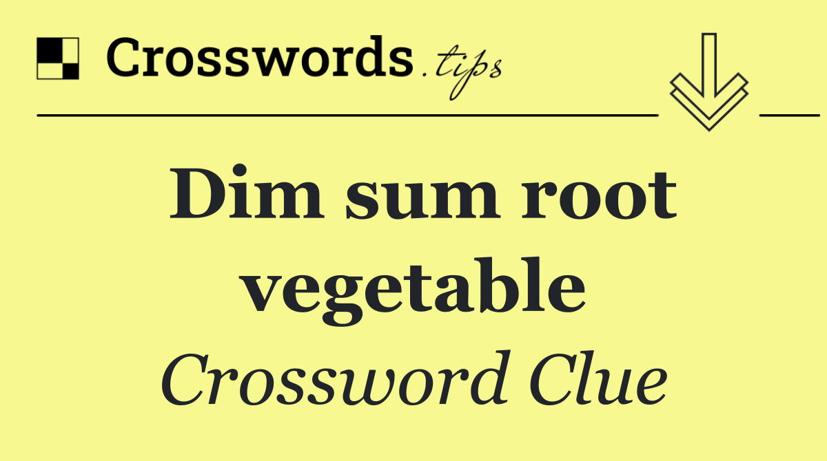 Dim sum root vegetable