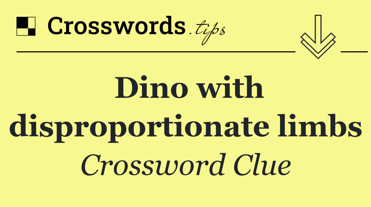 Dino with disproportionate limbs