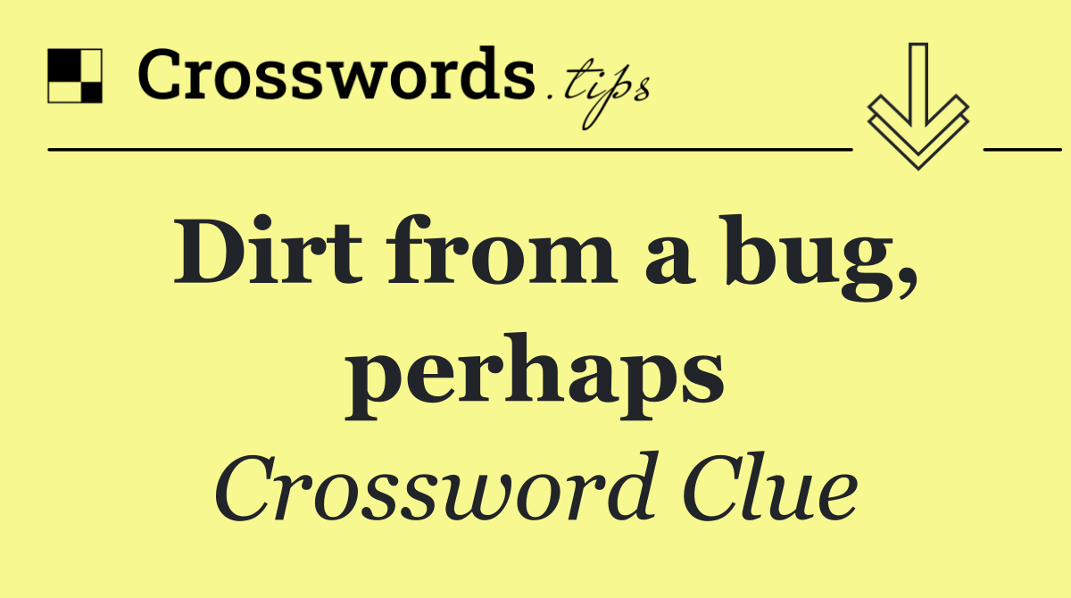 Dirt from a bug, perhaps