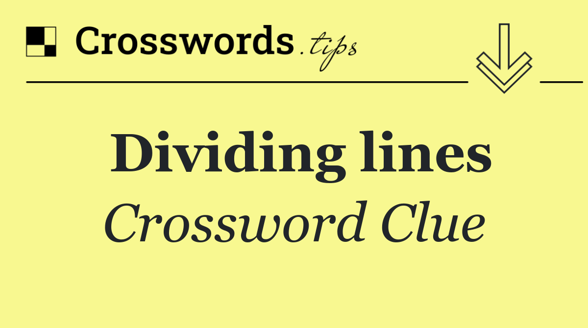 Dividing lines