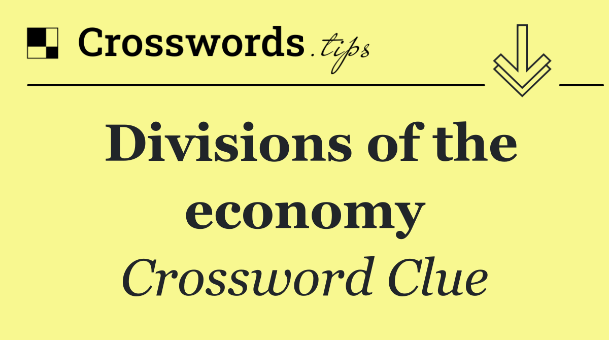 Divisions of the economy