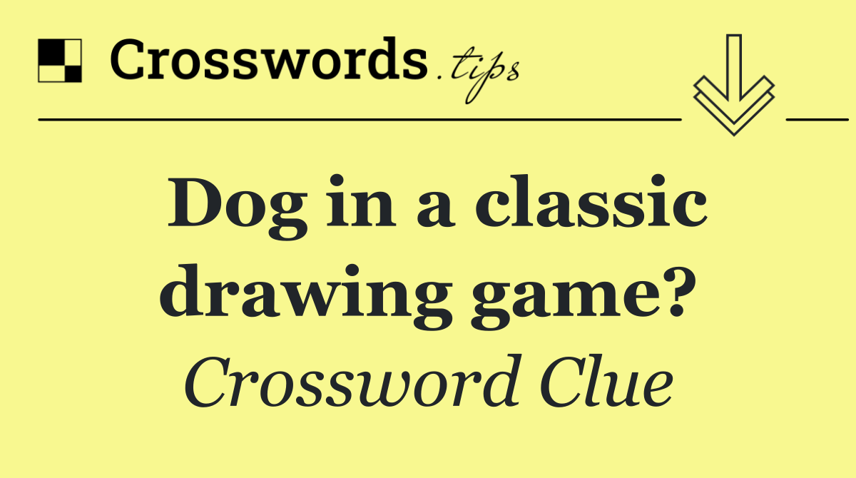 Dog in a classic drawing game?