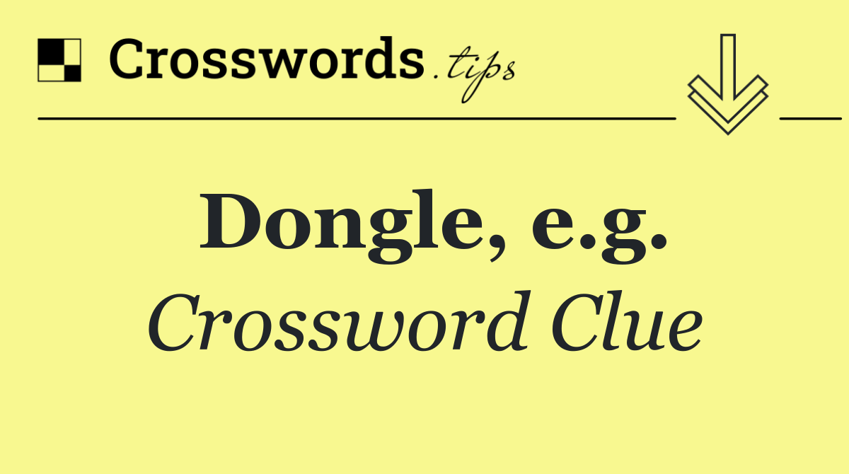 Dongle, e.g.