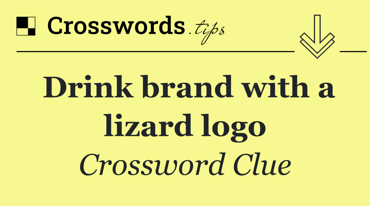 Drink brand with a lizard logo