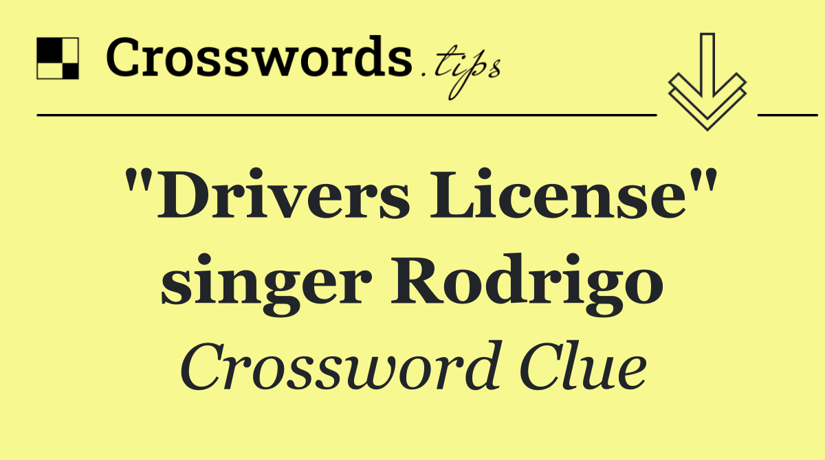 "Drivers License" singer Rodrigo