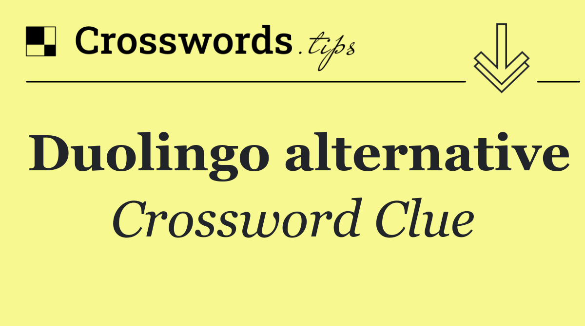 Duolingo alternative