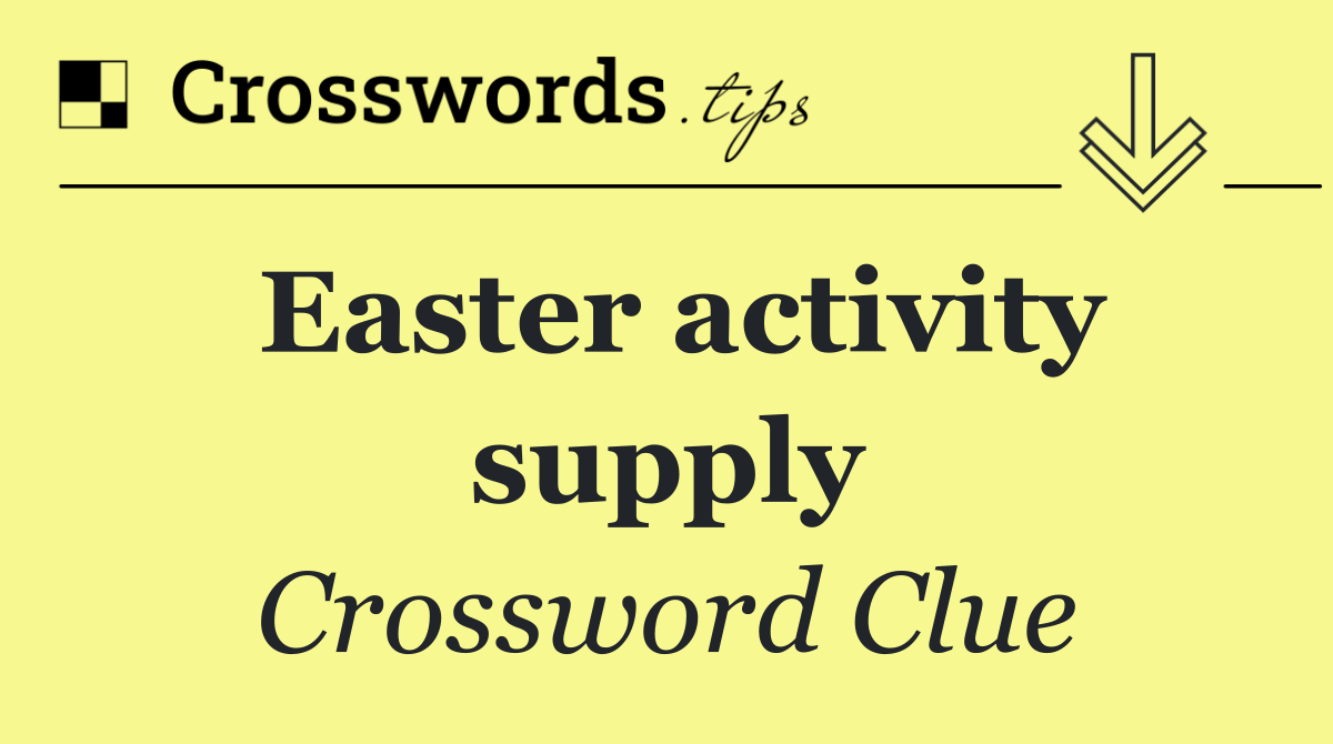 Easter activity supply