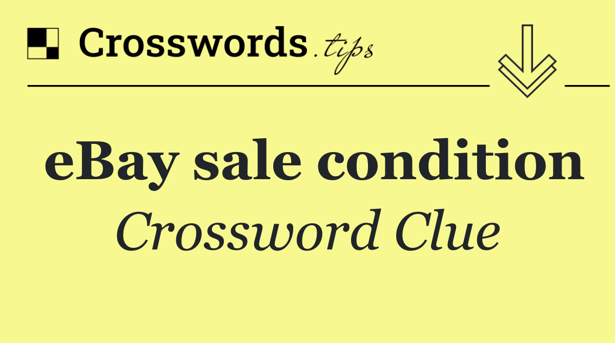 eBay sale condition