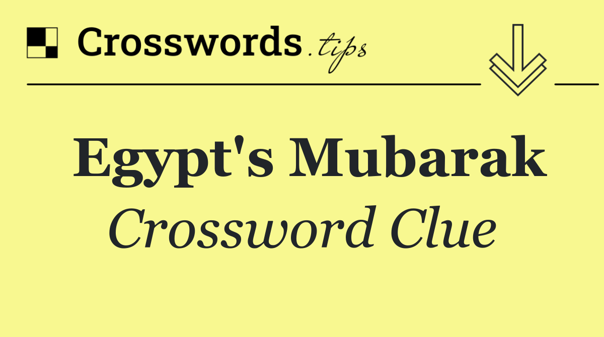 Egypt's Mubarak