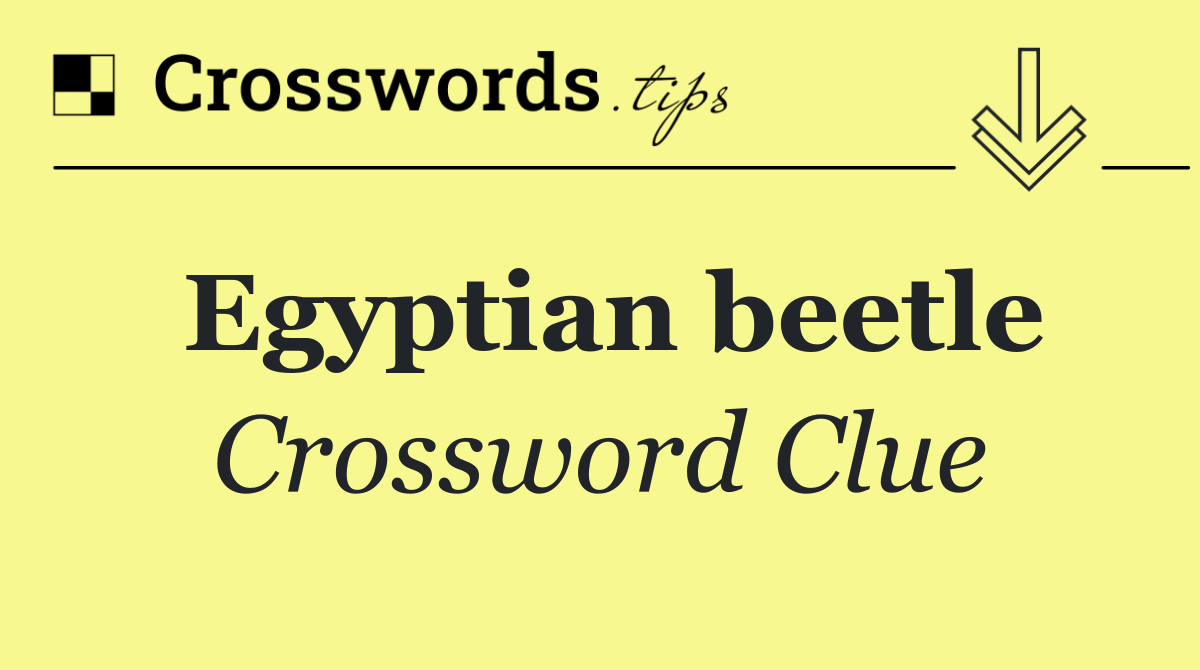 Egyptian beetle