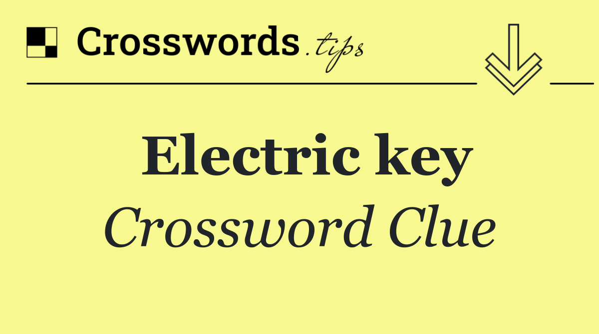 Electric key