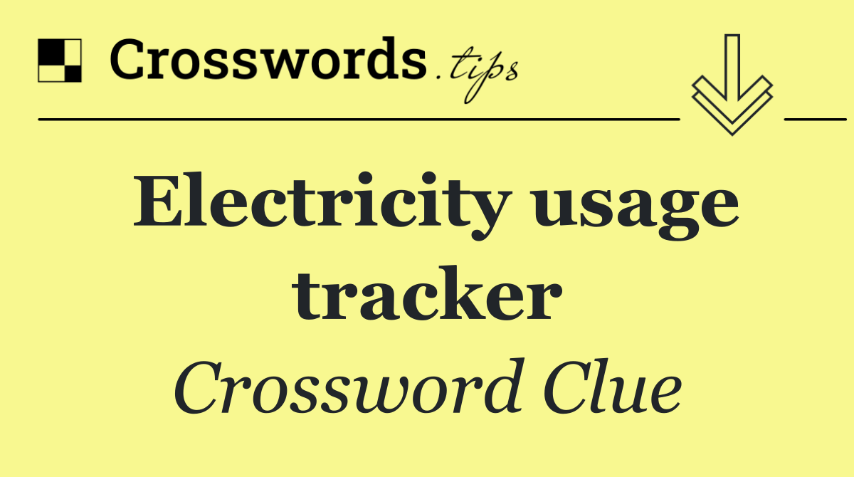 Electricity usage tracker