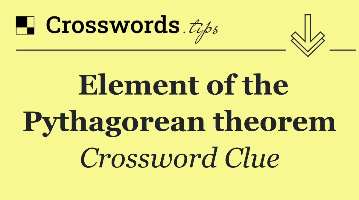 Element of the Pythagorean theorem