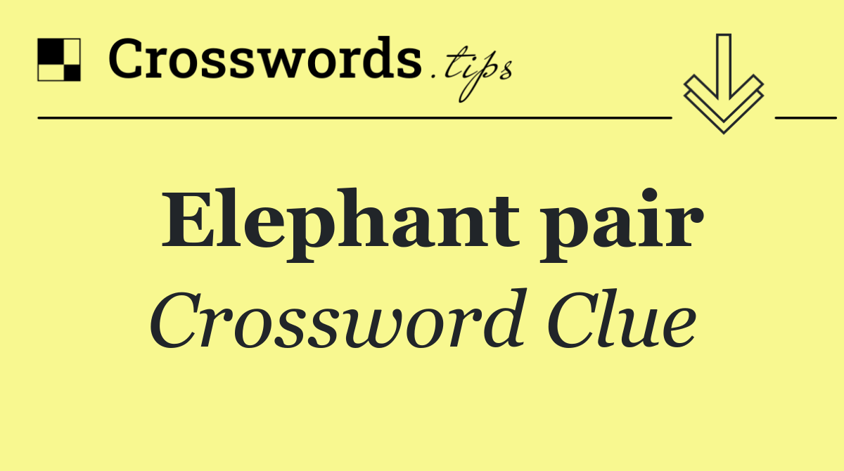 Elephant pair