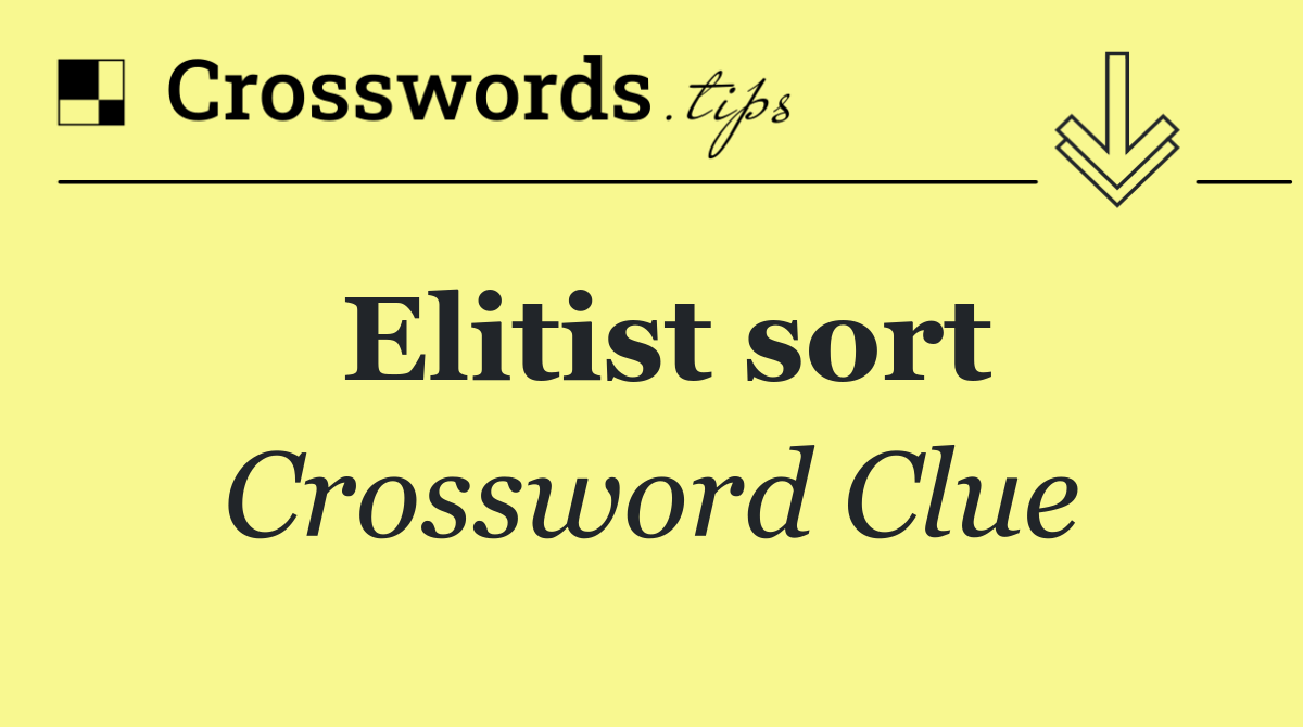 Elitist sort