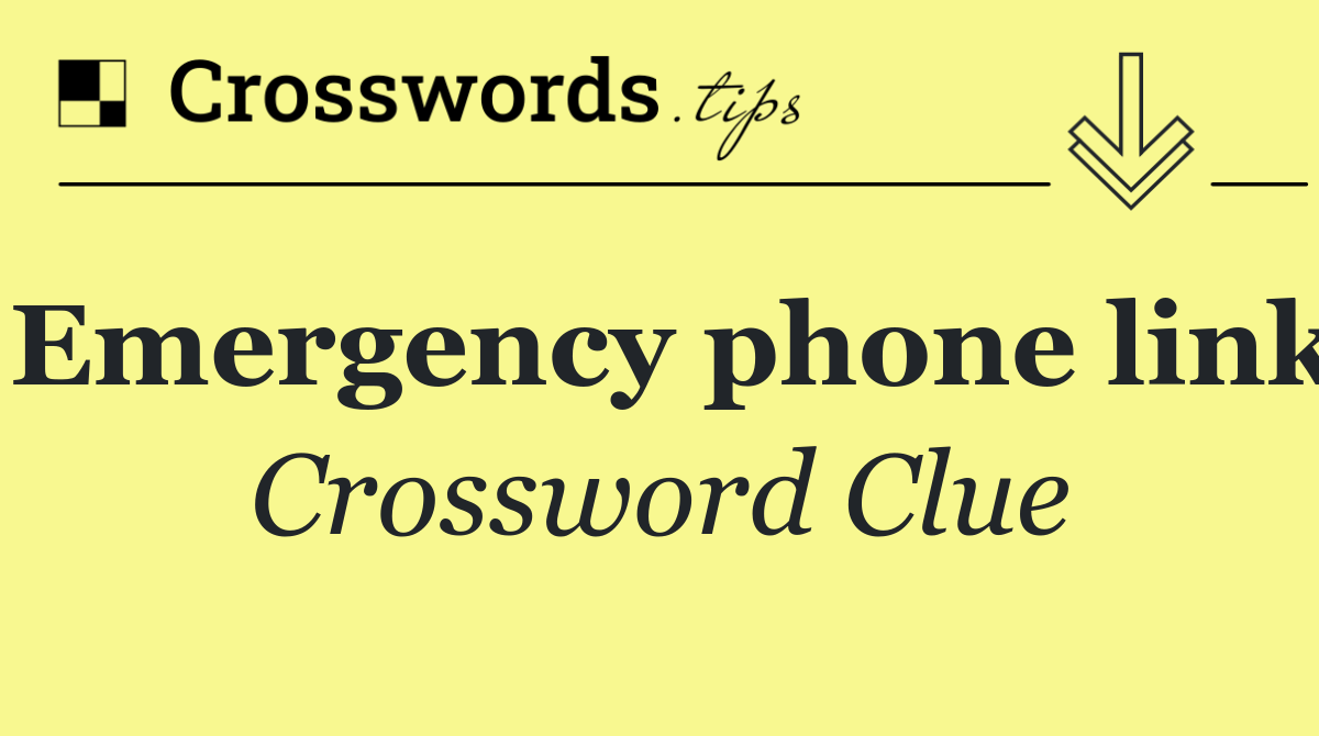 Emergency phone link