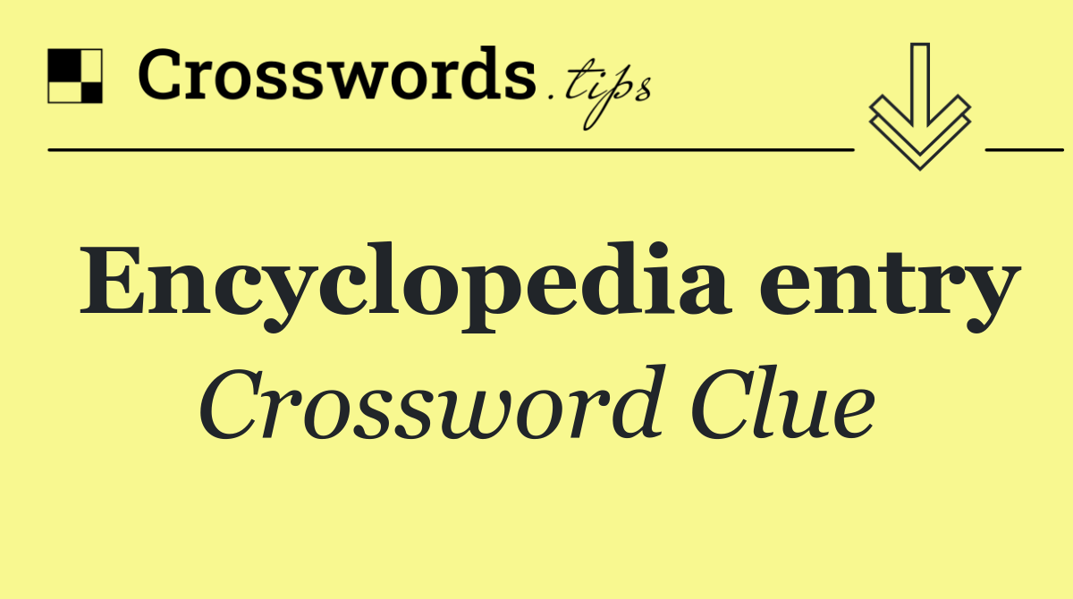 Encyclopedia entry