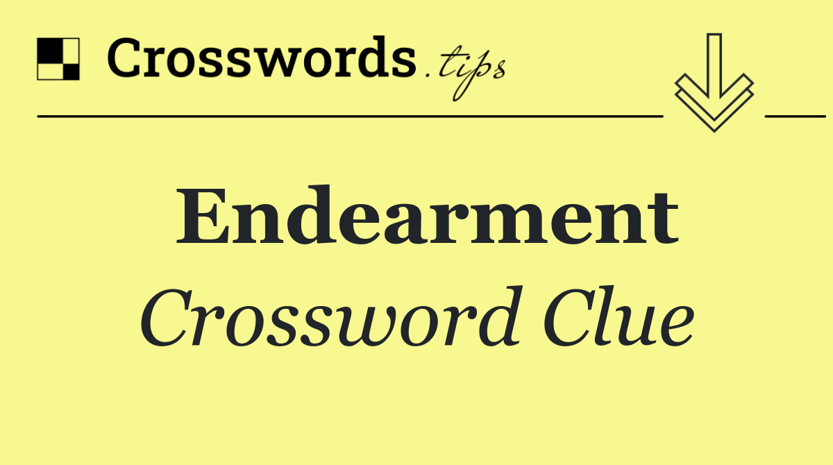 Endearment