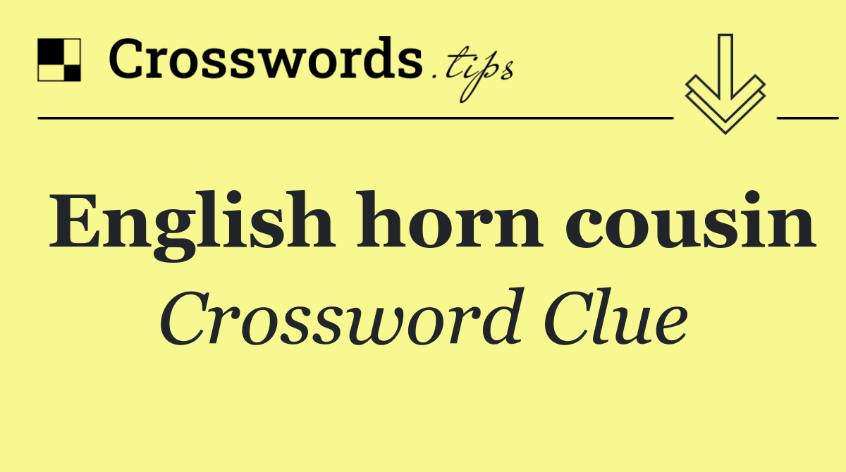 English horn cousin