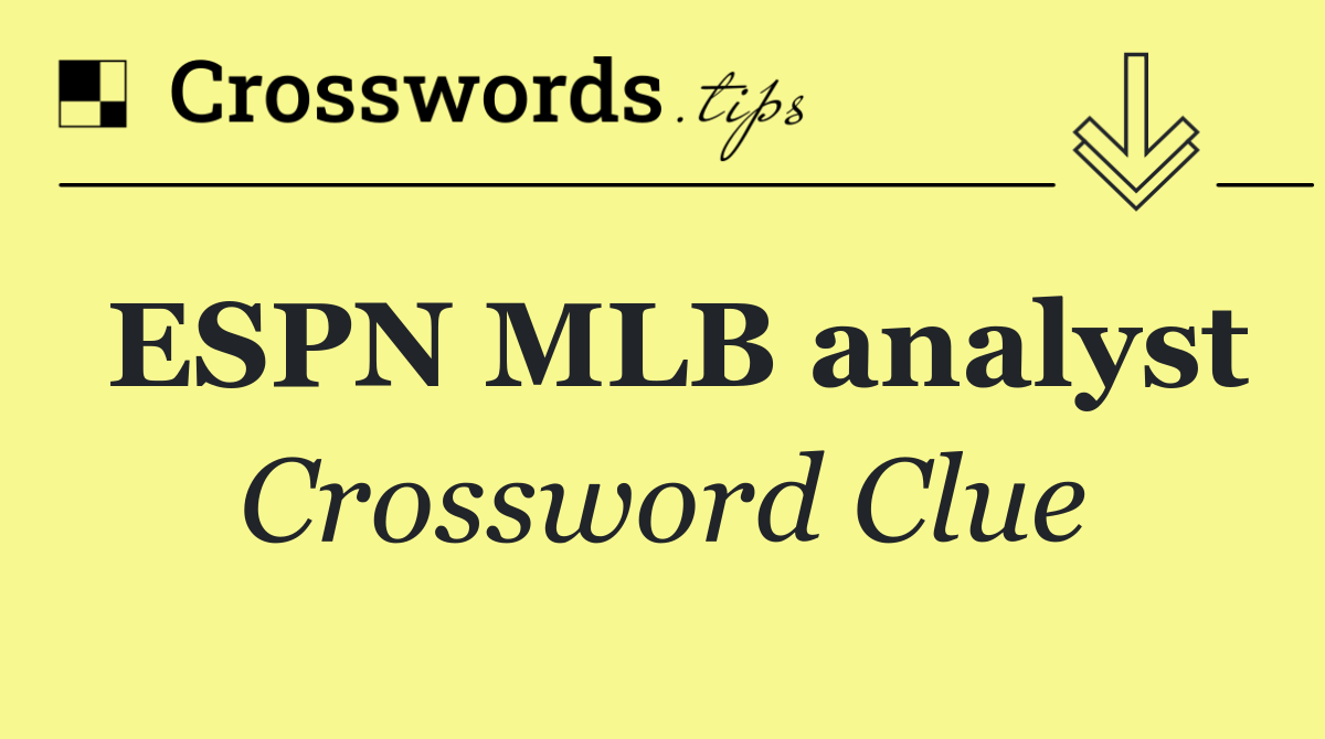 ESPN MLB analyst