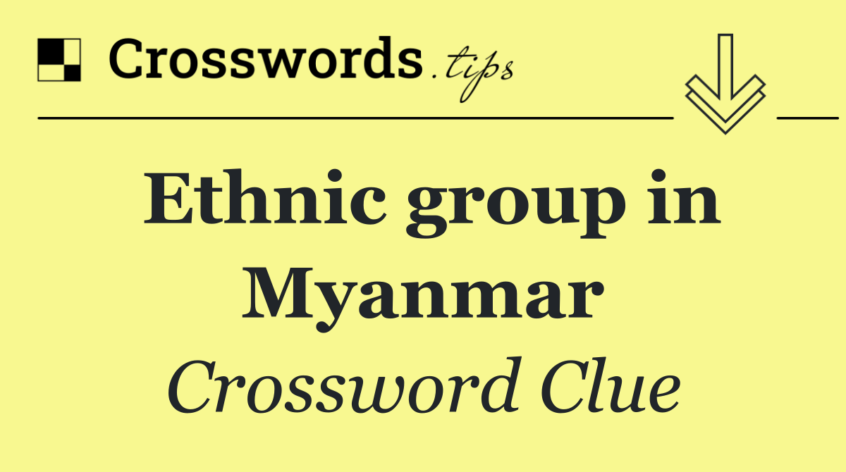 Ethnic group in Myanmar