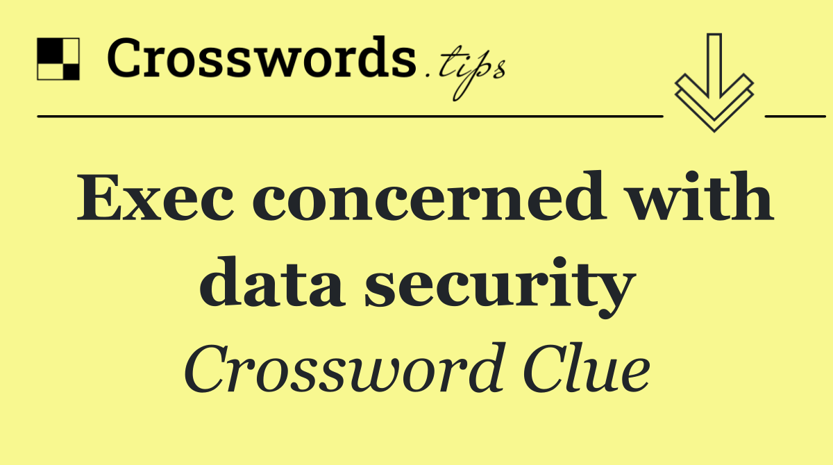 Exec concerned with data security