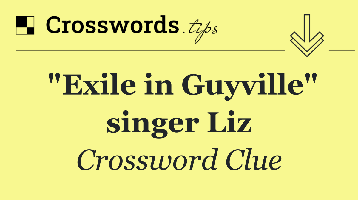 "Exile in Guyville" singer Liz