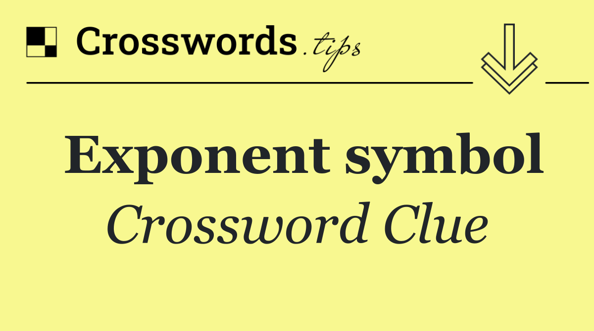 Exponent symbol