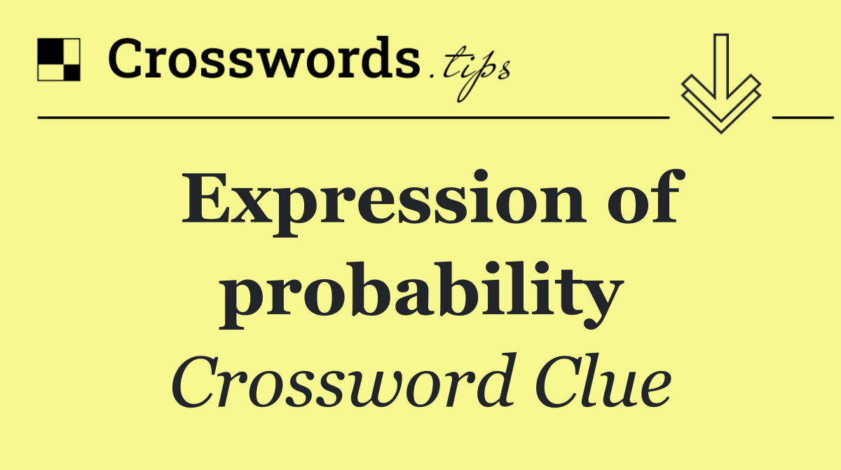 Expression of probability
