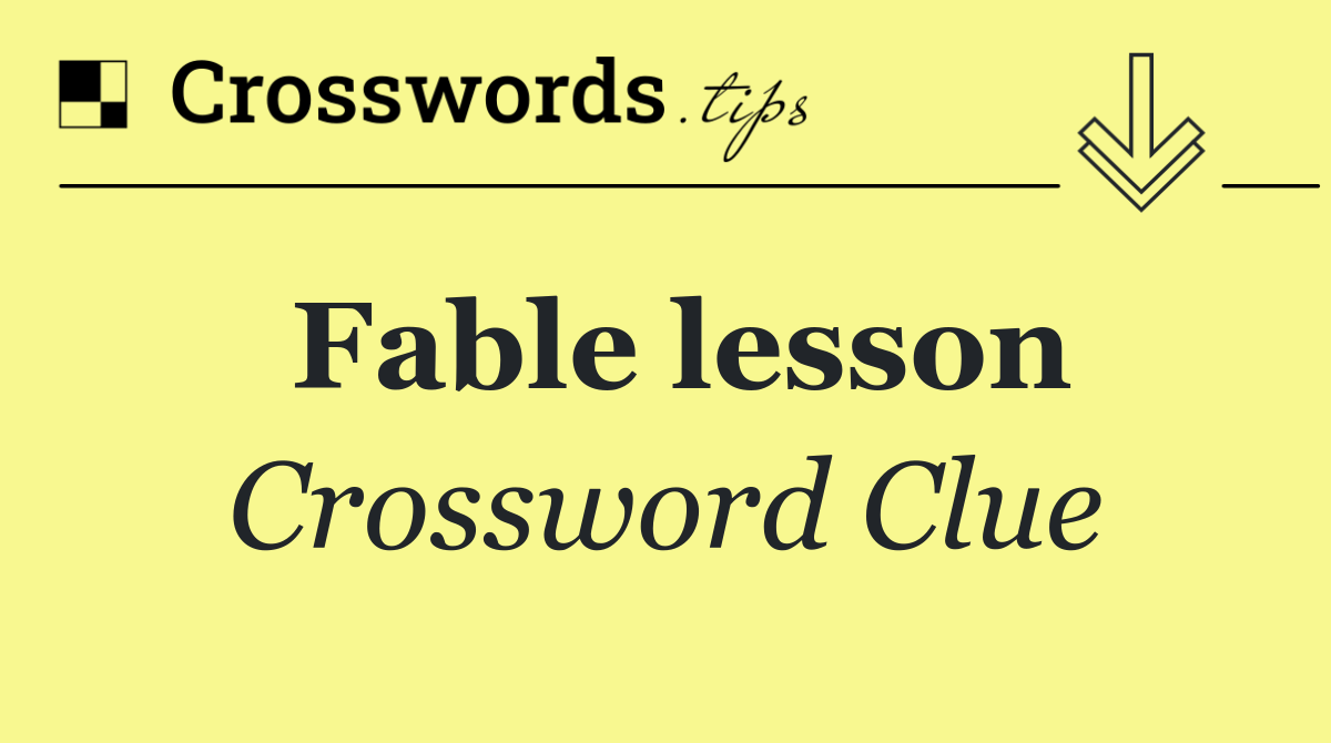 Fable lesson