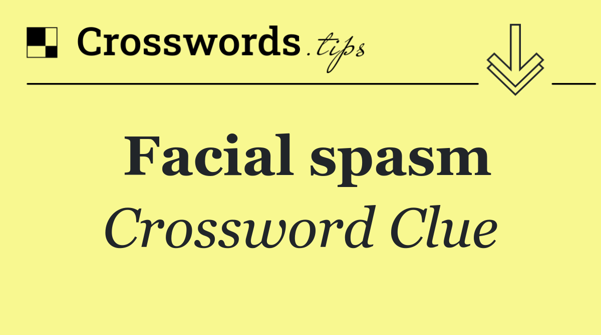 Facial spasm