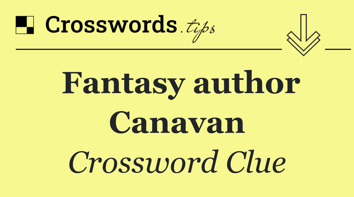 Fantasy author Canavan