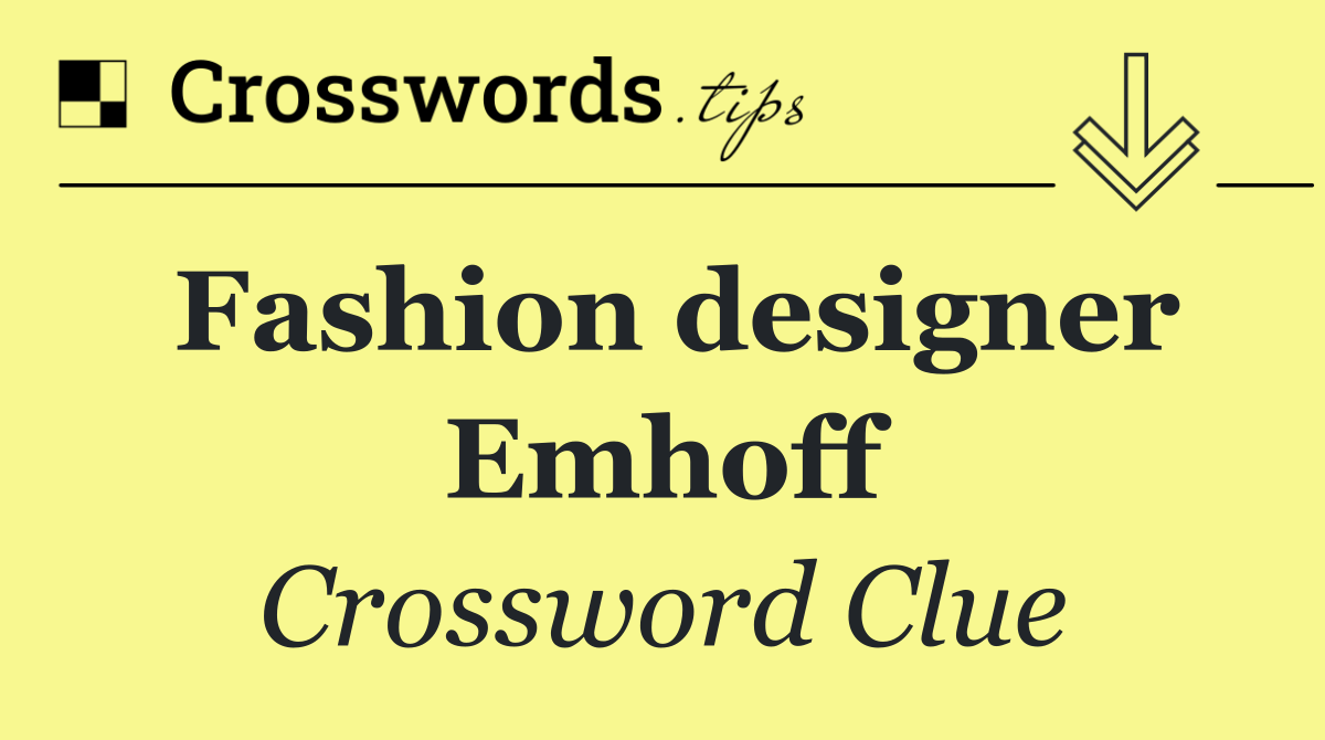 Fashion designer Emhoff