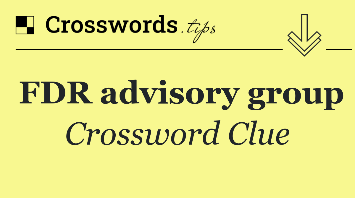 FDR advisory group