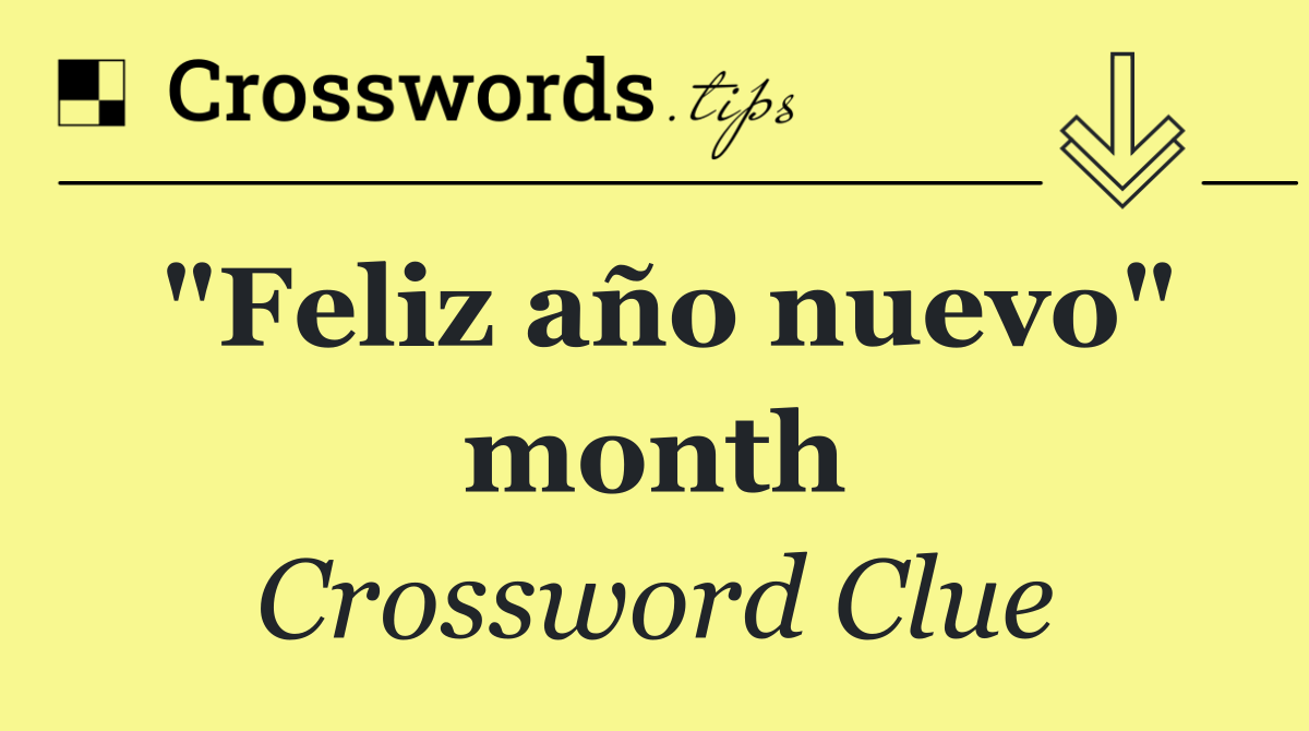 "Feliz año nuevo" month