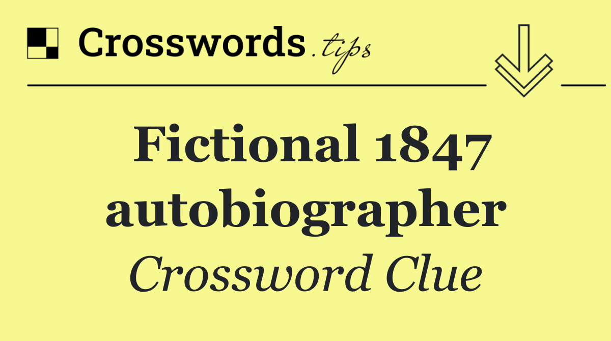 Fictional 1847 autobiographer