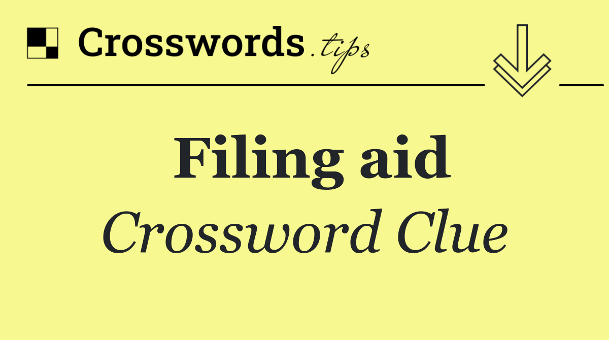 Filing aid