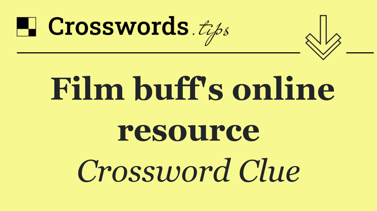 Film buff's online resource