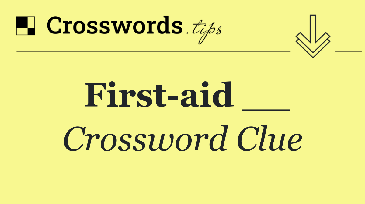First aid __