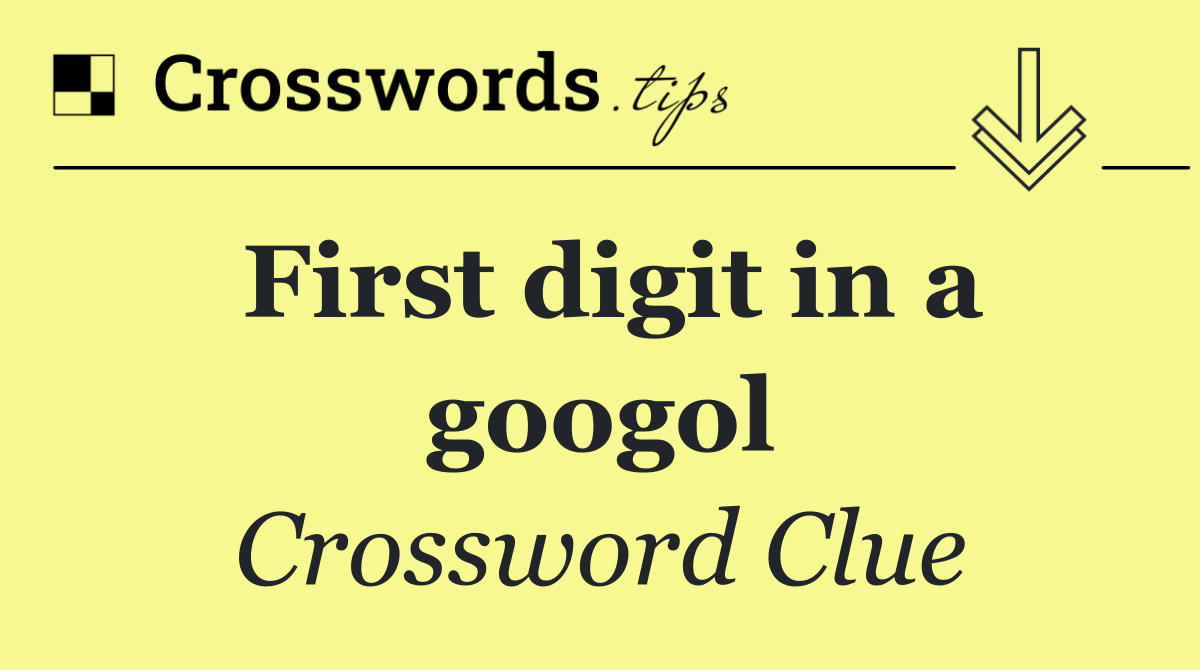 First digit in a googol