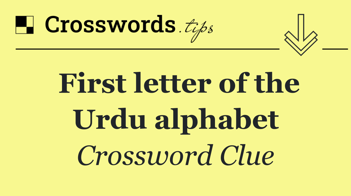 First letter of the Urdu alphabet