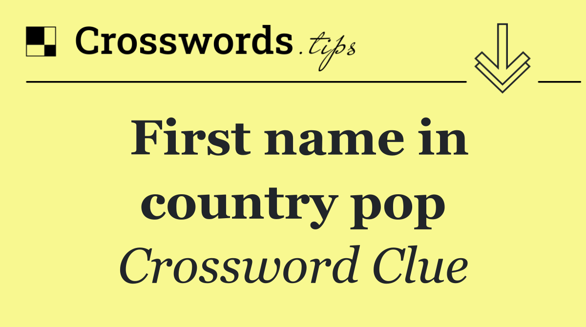First name in country pop